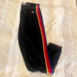 Aviator Nation Black Velour Sweatpants